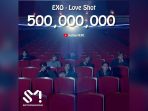 “Love Shot” EXO Jadi Video Musik SM Tercepat Yang Capai 500 Juta Streaming di YouTube