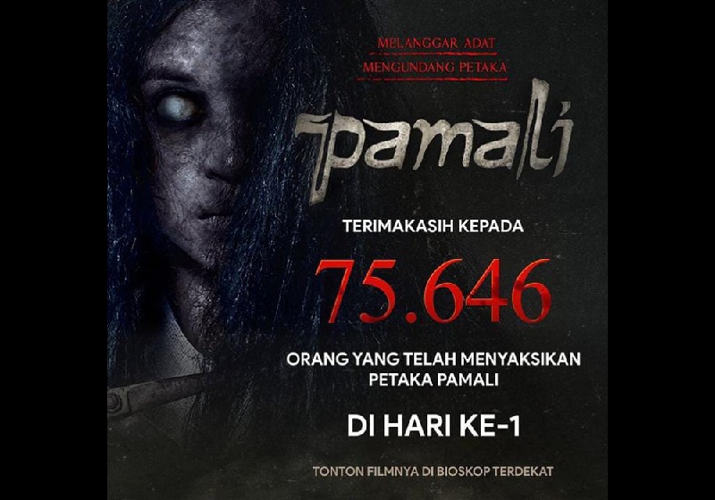 “Pamali” Sudah Disaksikan 75.646 Penonton pada Hari Pertama Penayangannya