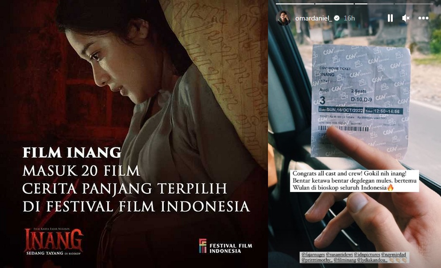 “Inang” Masuk Kategori Cerita Panjang Terpilih di Festival Film Indonesia, Omar Daniel: Gokil Nih Inang!