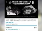 ARMY Indonesia Galang Dana Hingga 432 Juta Rupiah untuk Bantu Korban Tragedi Kanjuruhan