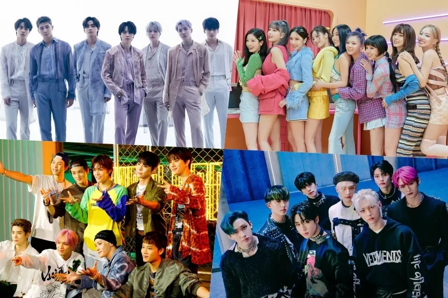 BTS, TWICE, NCT 127, ENHYPEN, SEVENTEEN, NewJeans, BLACKPINK, dan Stray Kids Raih Peringkat Tinggi di Chart Album Dunia Billboard