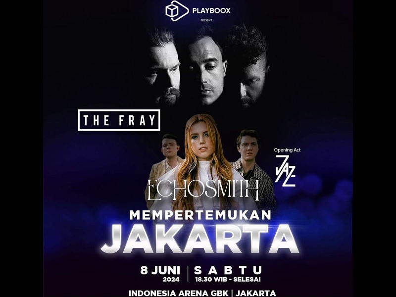 Catat Tanggalnya! The Fray dan Echosmith Bakal Meriahkan Konser Playboox 2024 di Jakarta