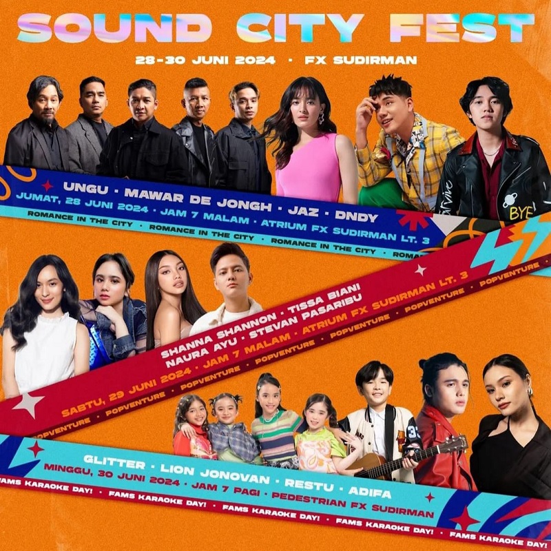 Ada Ungu, Ini Dia Daftar Penampil Festival Musik Sound City Fest, Gratis!