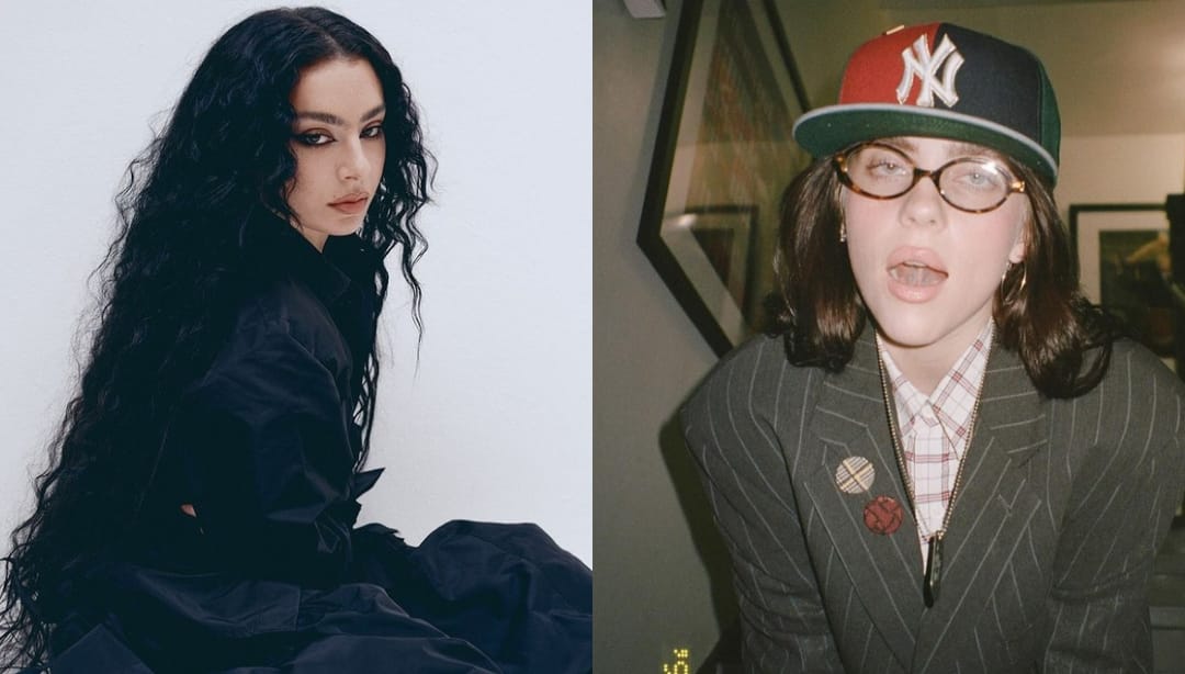 Charli XCX (kiri) gaet Billie Eilish (kanan) di versi remix lagu 'Guess' (Pinterest)