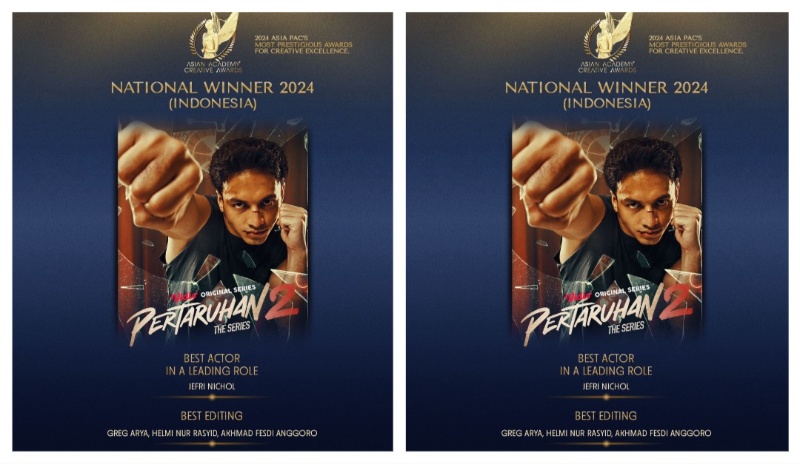 'Pertaruhan The Series 2' Raih 2 Piala di Asian Academy Creative Awards Singapura