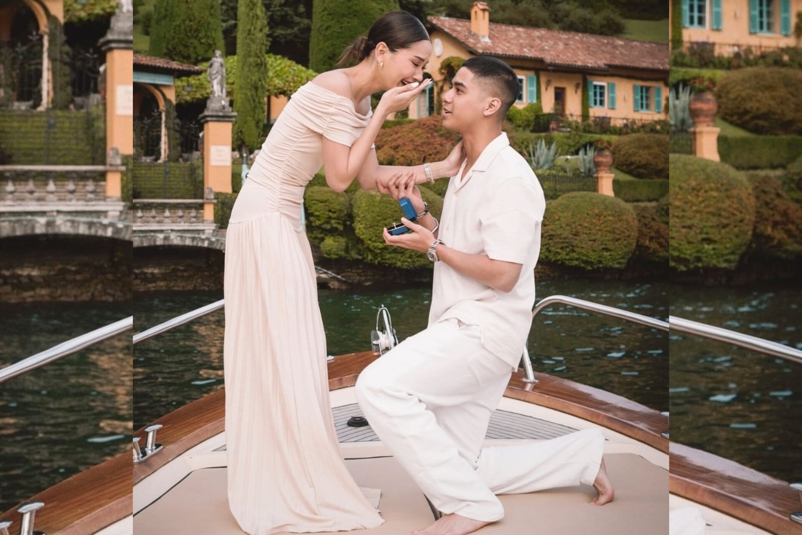 Al Ghazali Lamar Alyssa Daguise dengan Romantis di Lake Como, Italy