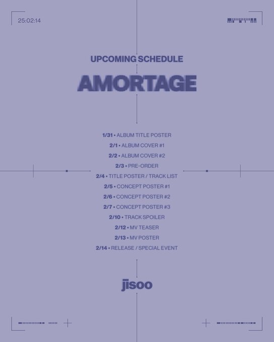 Bertajuk Amortage, Jisoo BLACKPINK Bagikan Jadwal Teaser Mini Album Pertama