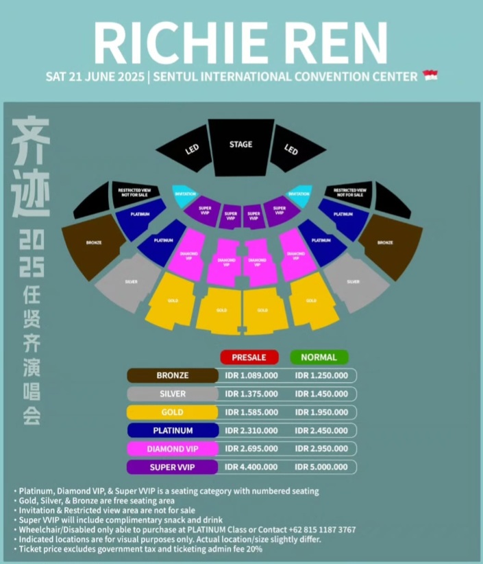 Bintang Taiwan Richie Ren Bakal Konser di Jakarta, Tiket Mulai 1 Jutaan